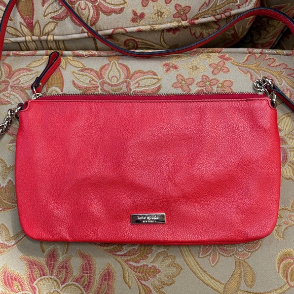 Kate Spade Red Leather Bow Crossbody Bag - Picture 6 of 14